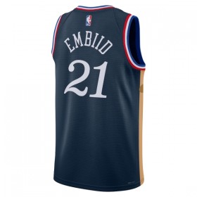 Camiseta Hombre Philadelphia 76ers Joel Embiid 2025-26 Nike City Edition Navy Swingman